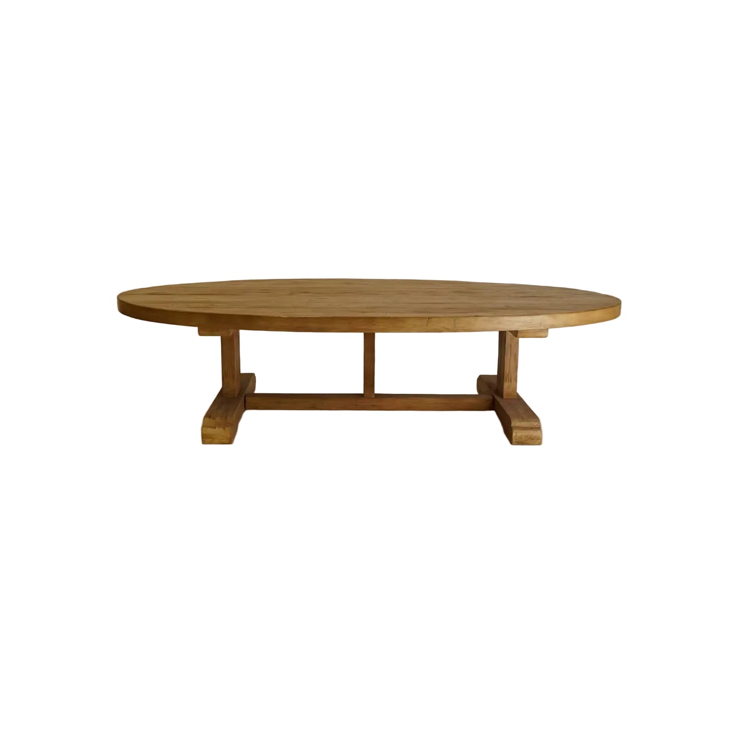 Evelyn Reclaimed Wood Oval Coffee Table 4 - a - FURNITURE - Coffee Table - Round Hauer Market