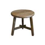 Dobbie Reclaimed Elm Wood Side Table - Espresso 5-VINTAGE-end table Hauer Market