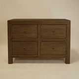 Reid 4 drawer Reclaimed Wood Sideboard 7 - FURNITURE - sideboard/cabinet Hauer Market Aged Brown
