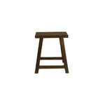 Daisy Reclaimed Elm Wood Accent Table/Stool 0-VINTAGE - stool Hauer Market Aged Brown