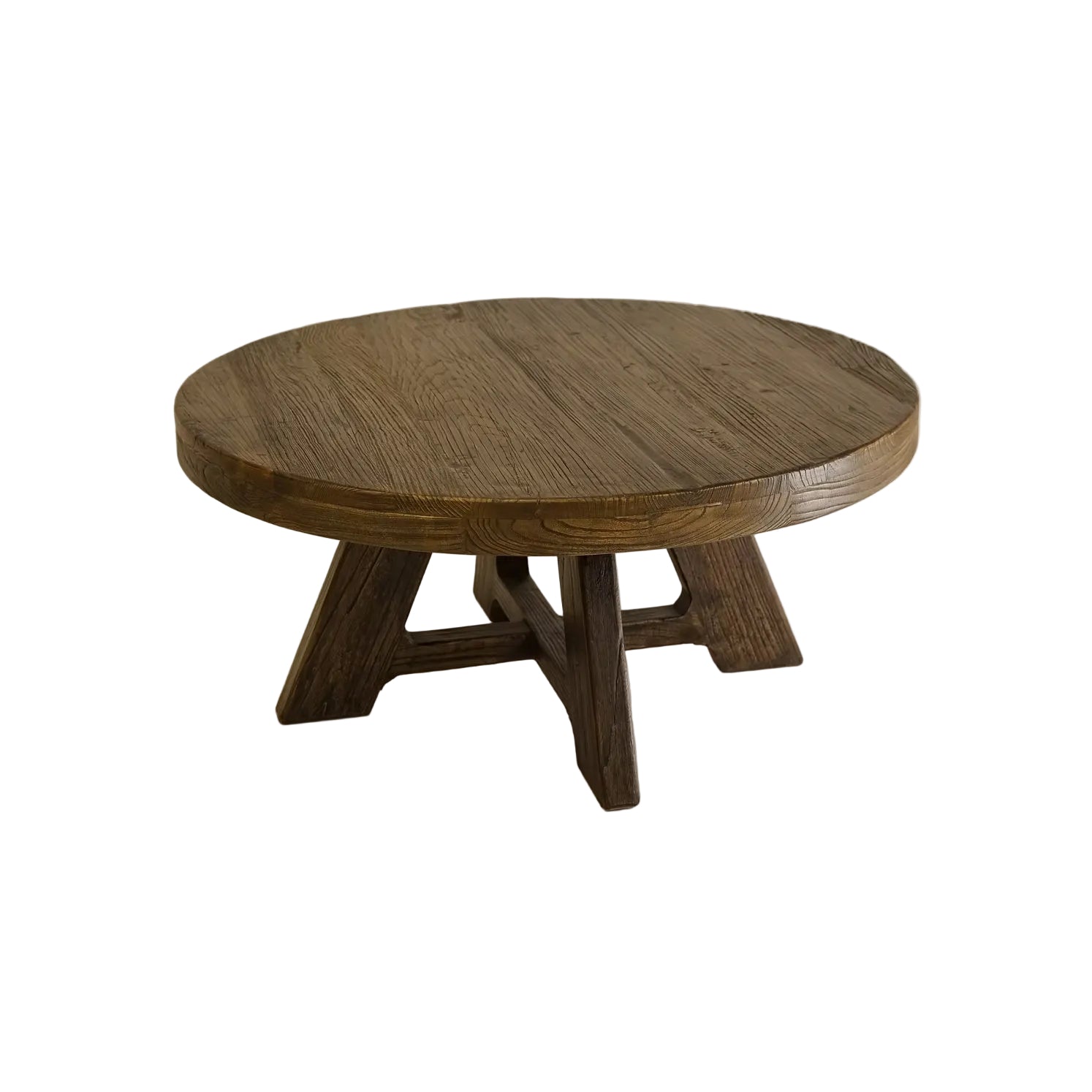 Lennon Round Coffee Table 4 - b - FURNITURE - coffee table - round Hauer Market Aged Brown