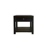 Sutton Reclaimed Wood Nightstand 5-VINTAGE-nightstand Hauer Market Carbon Black