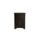 Archie Reclaimed Wood Nightstand FURNITURE - nightstand Hauer Market Distressed Black