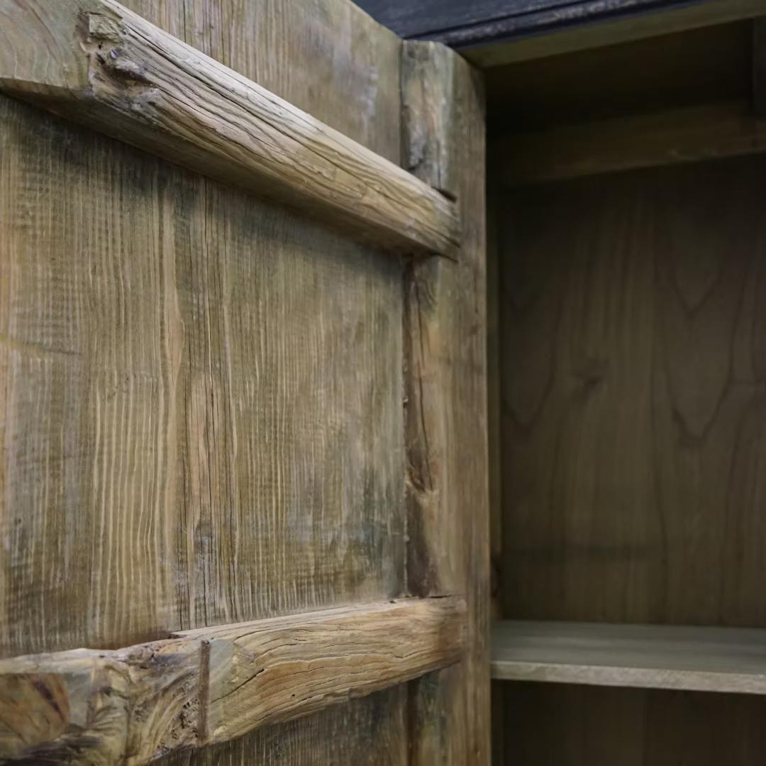Marlow Reclaimed Wood Armoire 7 - FURNITURE - bookcase/cabinet Hauer Market