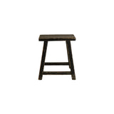 Daisy Reclaimed Elm Wood Accent Table/Stool 0-VINTAGE - stool Hauer Market Black