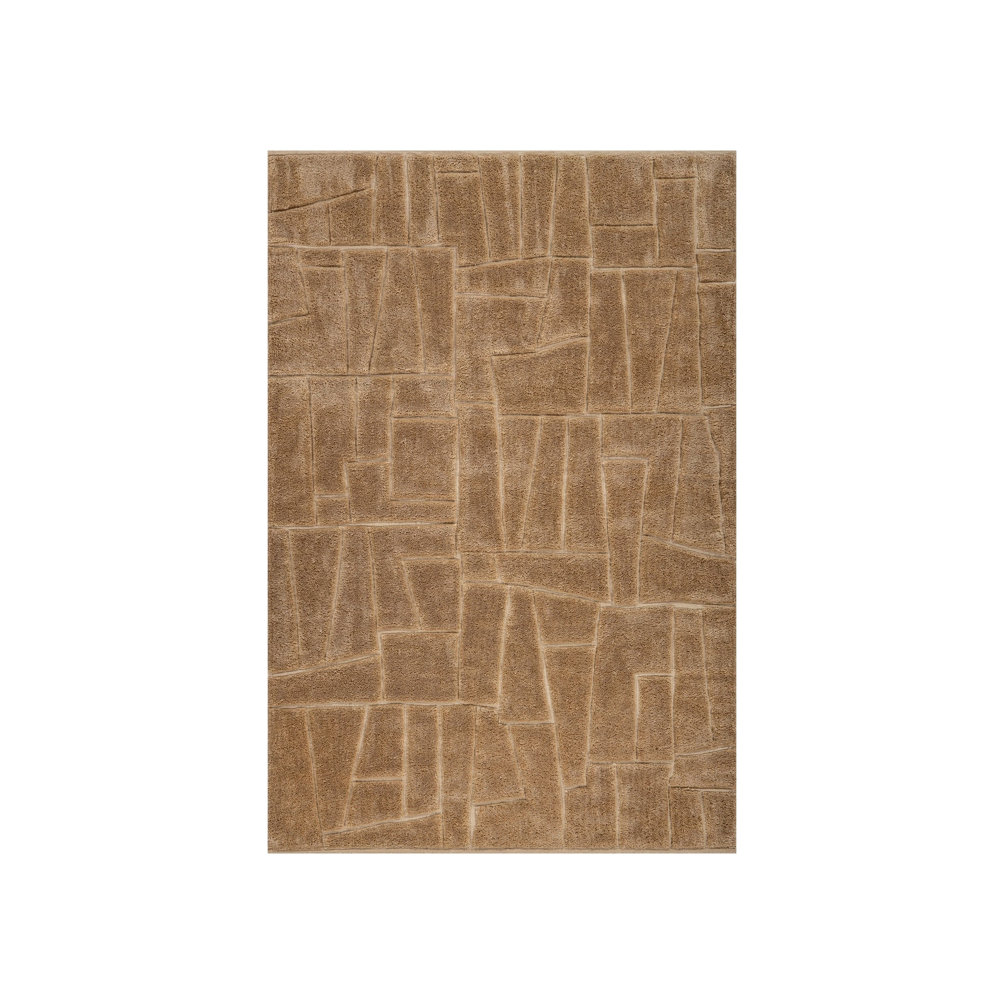Brela Abstract Bohemian Rug RUGS - synthetic Dash & Albert Brown 2' x 3'