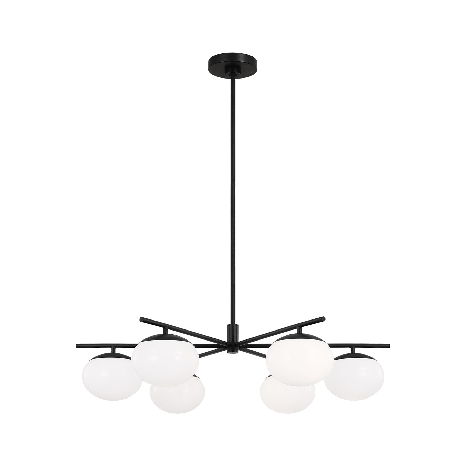 Lune Large Chandelier LIGHTING - chandelier Visual Comfort Aged Iron