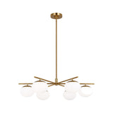 Lune Large Chandelier LIGHTING - chandelier Visual Comfort Burnished Brass