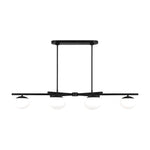 Lune Large Linear Chandelier LIGHTING - chandelier Visual Comfort Aged Iron