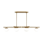 Lune Large Linear Chandelier LIGHTING - chandelier Visual Comfort Burnished Brass