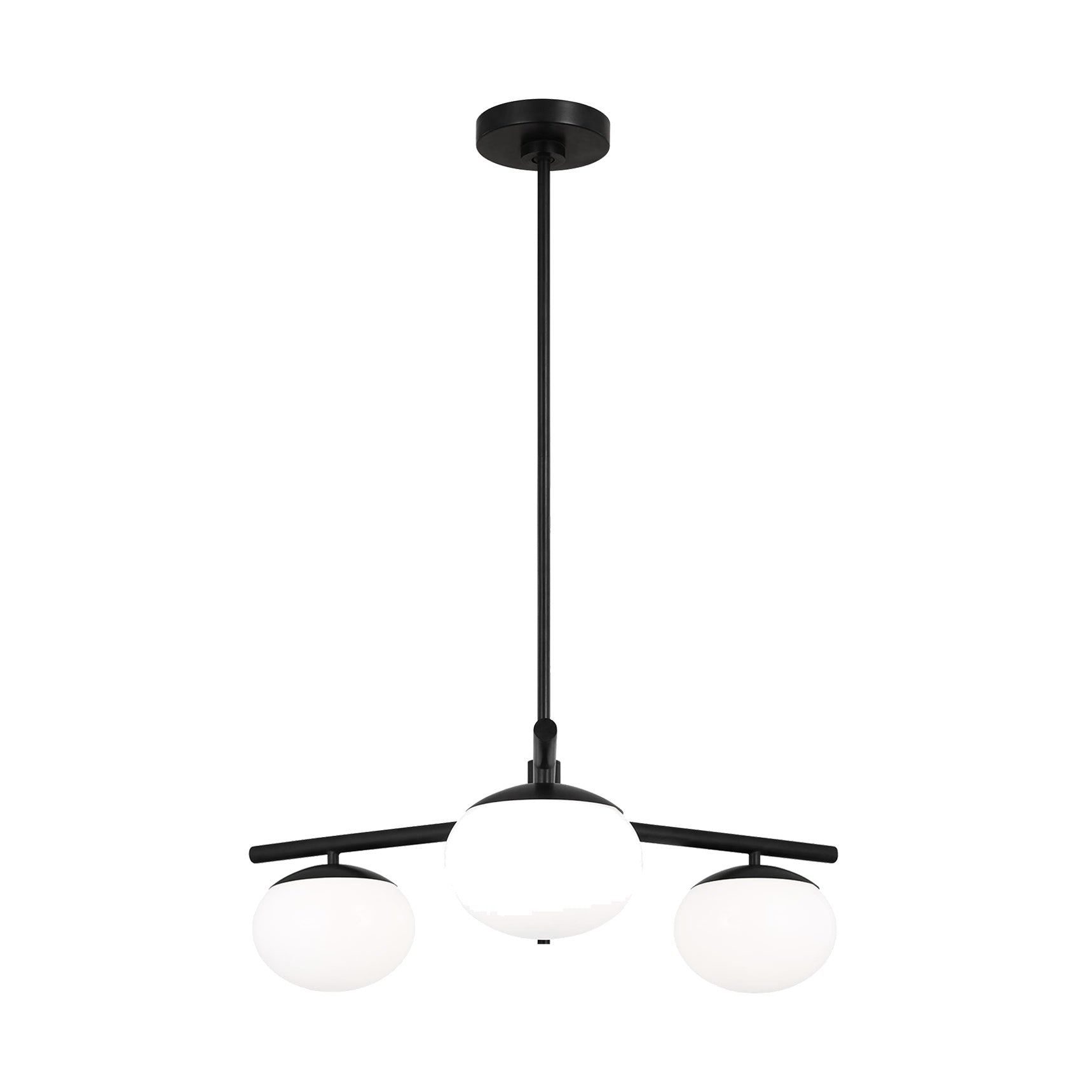 Lune Semi-Flush Mount LIGHTING - flush mount Visual Comfort - Studio Aged Iron