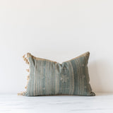 Dusk Tussar Fringe Pillow Cover