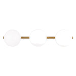 Lune 3-Light Vanity Sconce LIGHTING - vanity Visual Comfort Burnished Brass