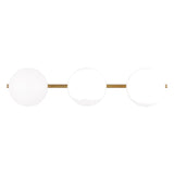 Lune 3-Light Vanity Sconce LIGHTING - vanity Visual Comfort Burnished Brass