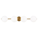 Lune 4-Light Vanity Sconce LIGHTING - vanity Visual Comfort Burnished Brass