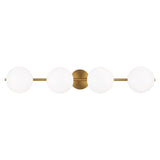 Lune 4-Light Vanity Sconce LIGHTING - vanity Visual Comfort Burnished Brass