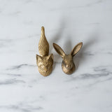 Antique Brass Rabbit Hook FINNBIRD - wall hook Abbott Collection