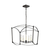Thayer Wide Lantern LIGHTING - chandelier Visual Comfort Smith Steel