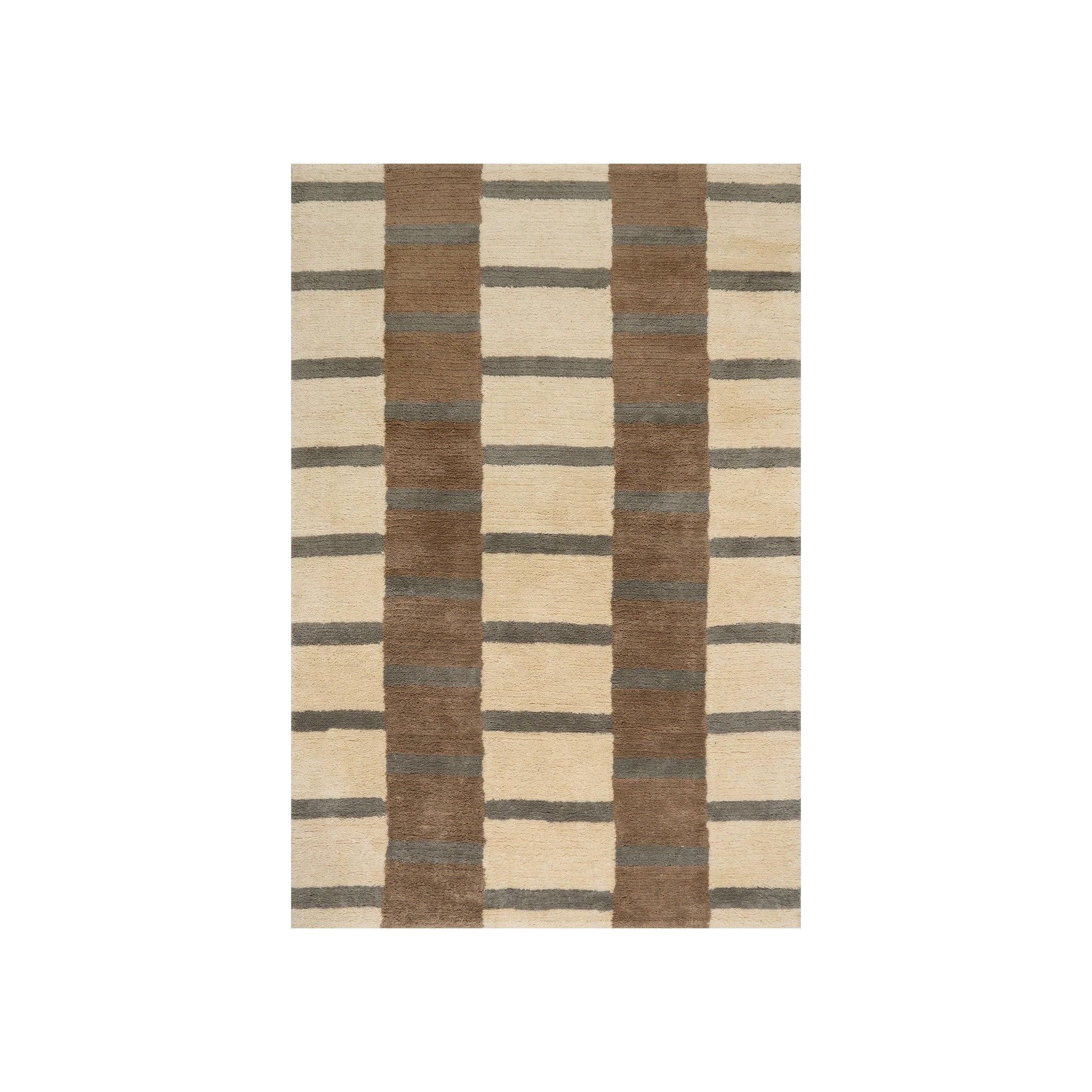 Saga Geometric Rug RUGS - synthetic Dash & Albert Slate Blue 5' x 8'