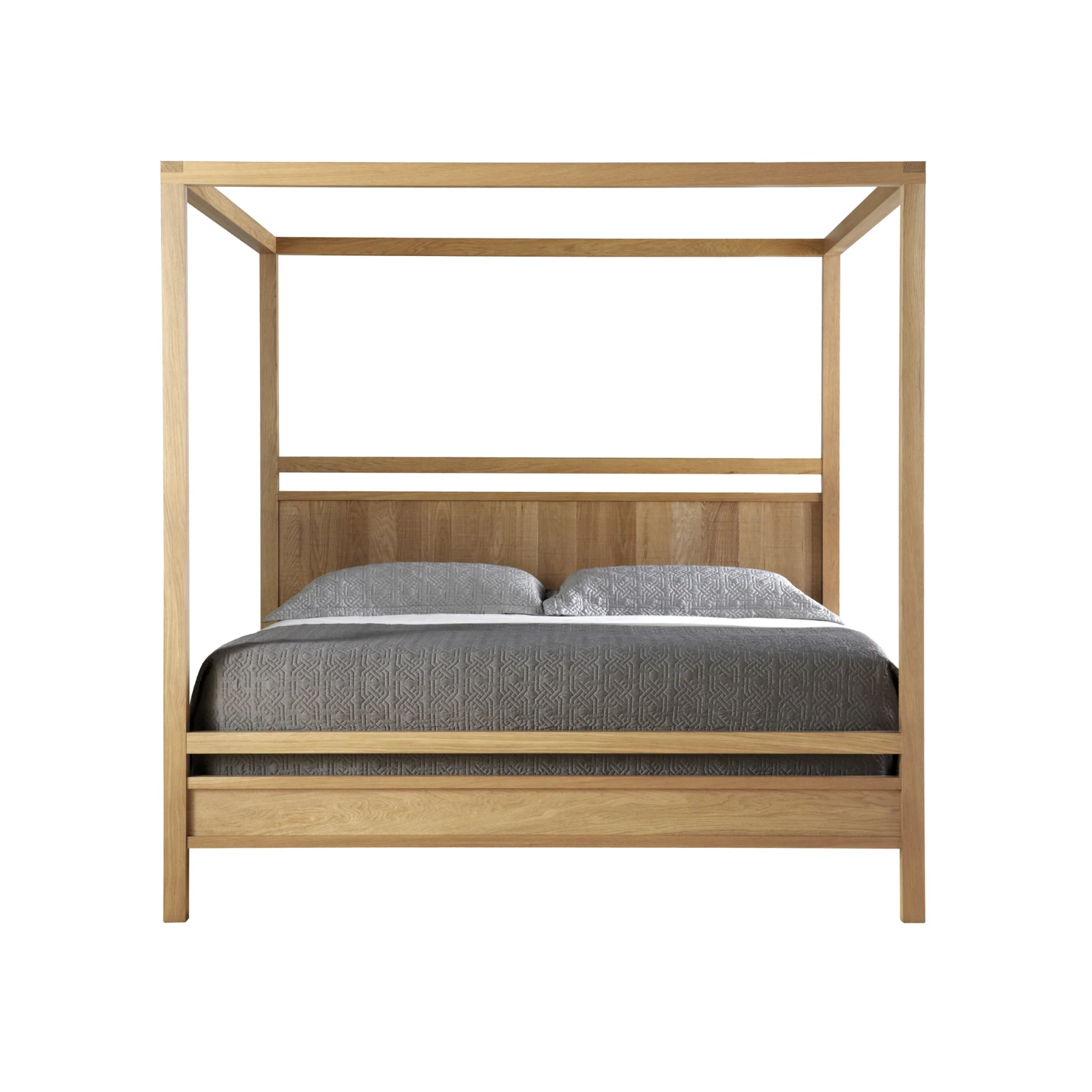 Folke Upholstered Canopy Bed - Boxter Taupe 13 - FURNITURE - bed West Bros Furniture
