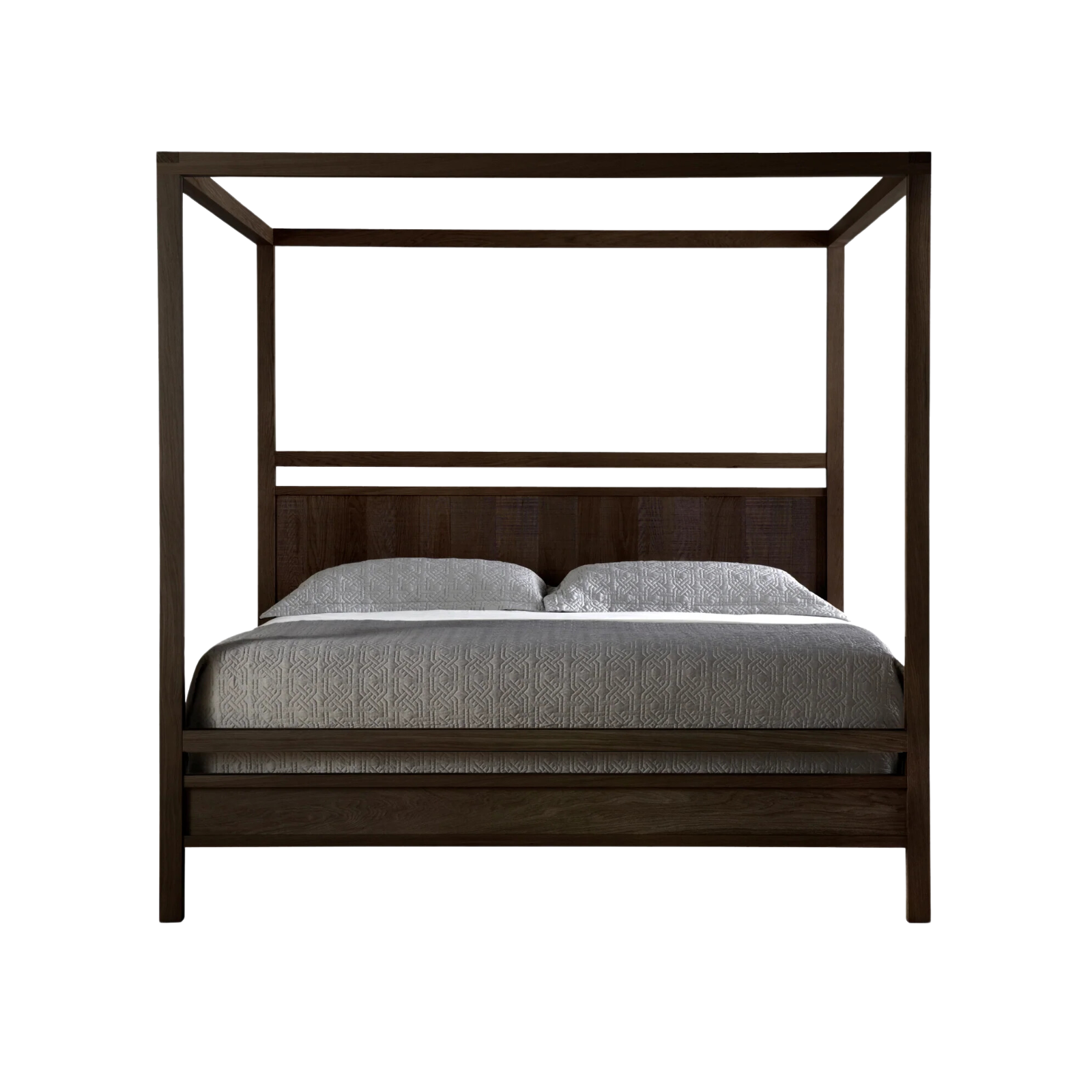 Folke Upholstered Canopy Bed - Boxter Taupe 13 - FURNITURE - bed West Bros Furniture