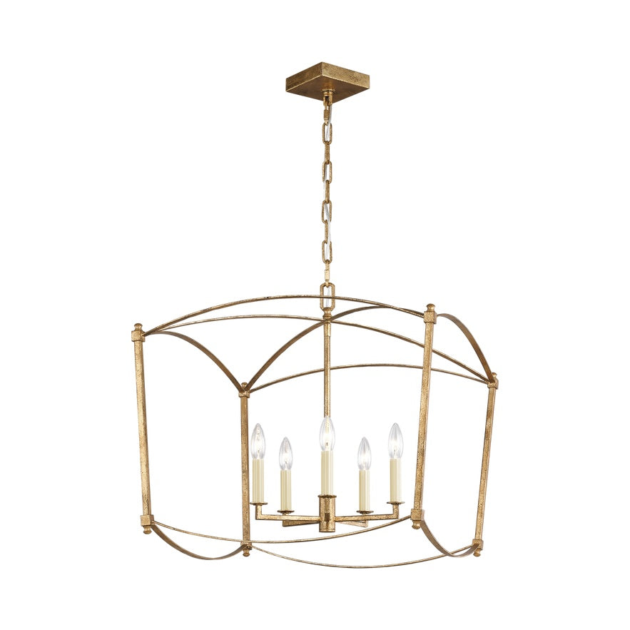 Thayer Wide Lantern LIGHTING - chandelier Visual Comfort - Studio Antique Gild