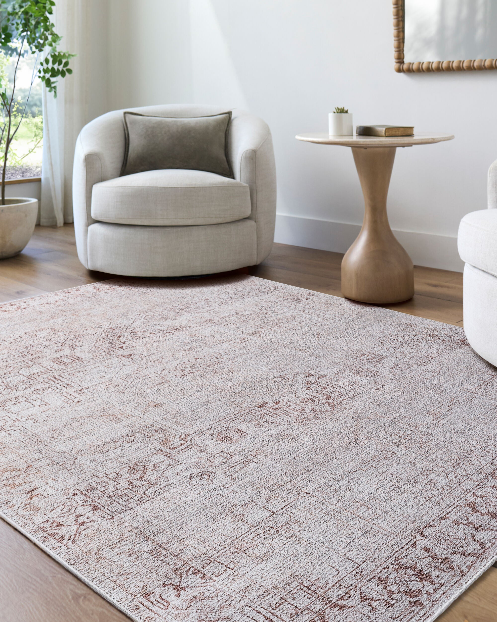 Collins Avenue Ivory / Chestnut Rug RUGS - synthetic Surya