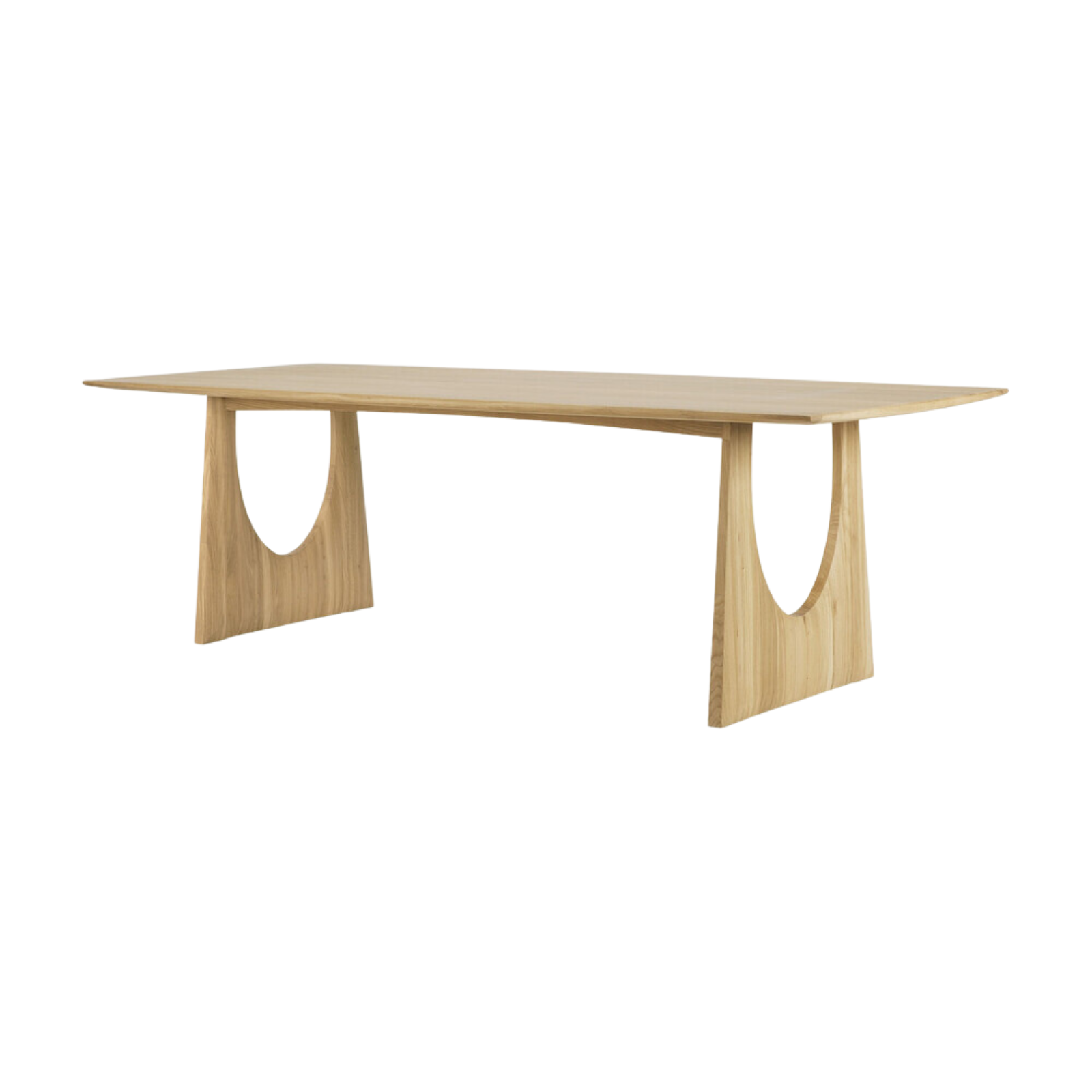 geometric dining table oak - rug & weave