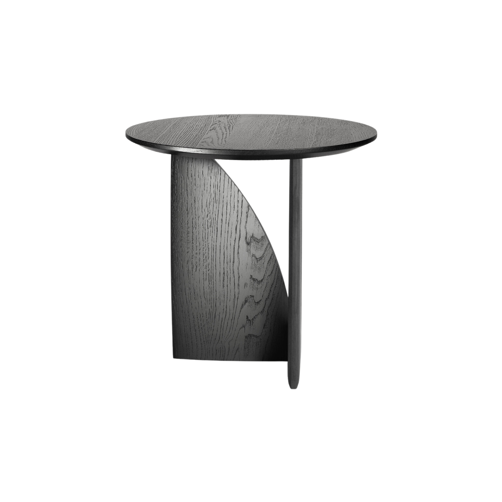 geometric side table black oak - rug & weave