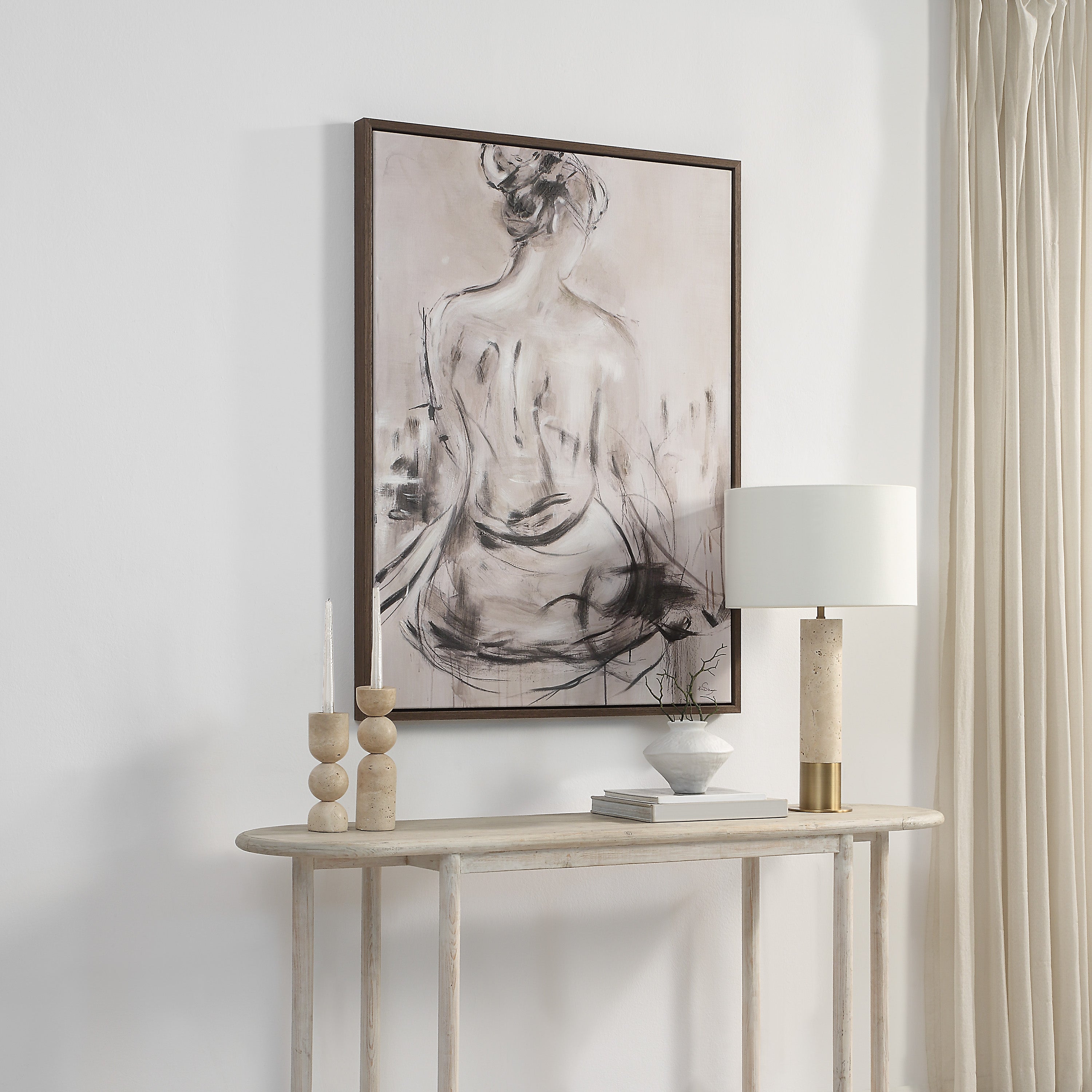 "Evangeline" Framed Canvas ARTWORK - painting Renwil