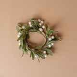 Faux Mistletoe Candle Ring