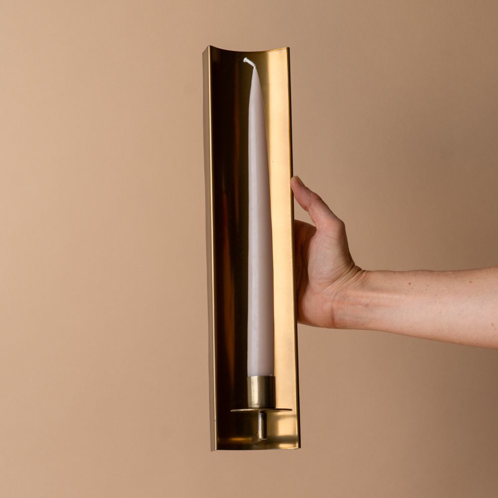 Brass Channel Wall Sconce Candle Holder candle holder Sir/Madam (Aesthetic Movement)