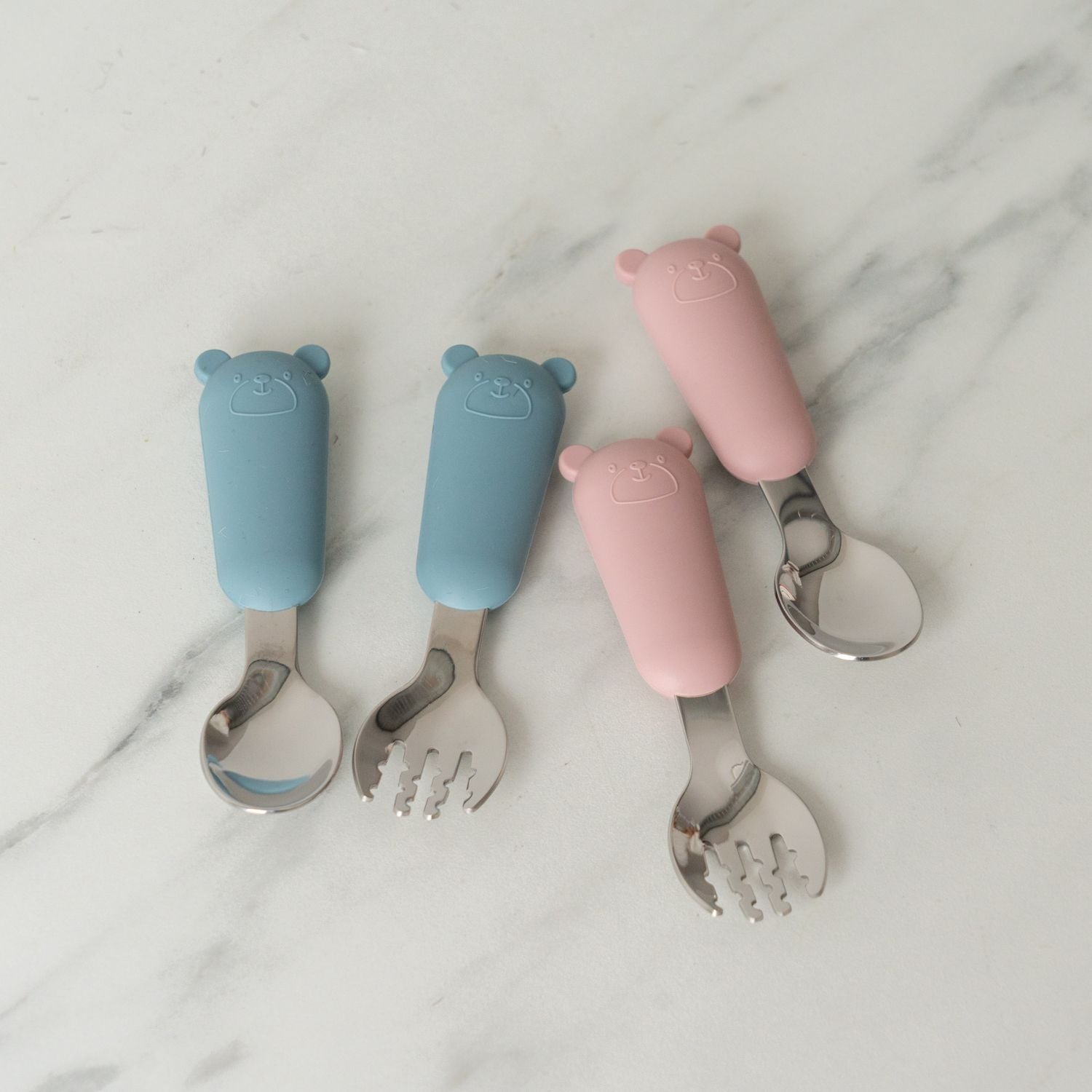 Silicone Bear Utensil Set FINNBIRD - utensil set Peaks & Valleys Baby (Faire)