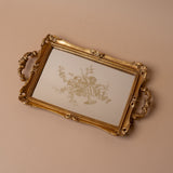 Antiqued Rectangular Floral Tray