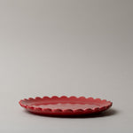 Stoneware Scallop Edge Plate CHRISTMAS 2025 Creative Co-op (DYA) Red