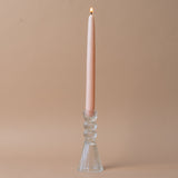 Fluted Clear Glass Candle Holder candle holder Truu Design (Faire)
