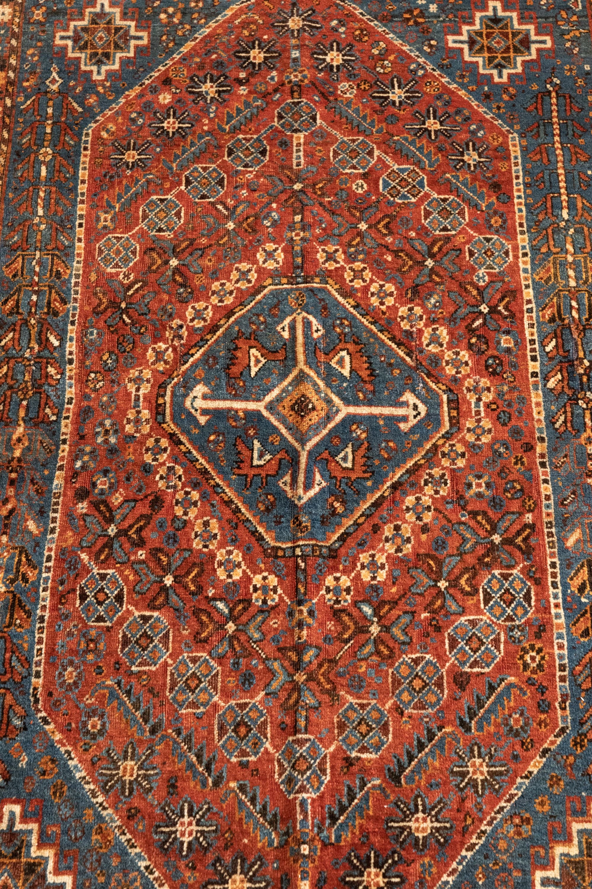 4'5" x 7' Vintage Qashqai Rug VINTAGE - rug Rug & Weave Rugs