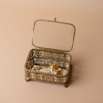 Filigree Mirrored Storage Box decorative box Silver Tree Home & Holiday (Faire)