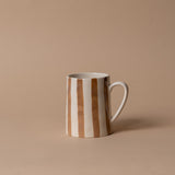 Hand-Painted Stripe Mug mug Creative Co-op (DYA) Toffee Stripe
