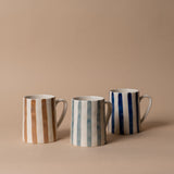 Hand-Painted Stripe Mug mug Creative Co-op (DYA)