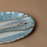 Stoneware Scallop Fisherman Dish dish Creative Co-op (DYA)