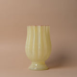 Fluted Pedestal Vase vase Verdant Garden & Home (Faire) Tall Yellow