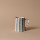 Hand-Painted Stripe Mug mug Creative Co-op (DYA) Mist Stripe