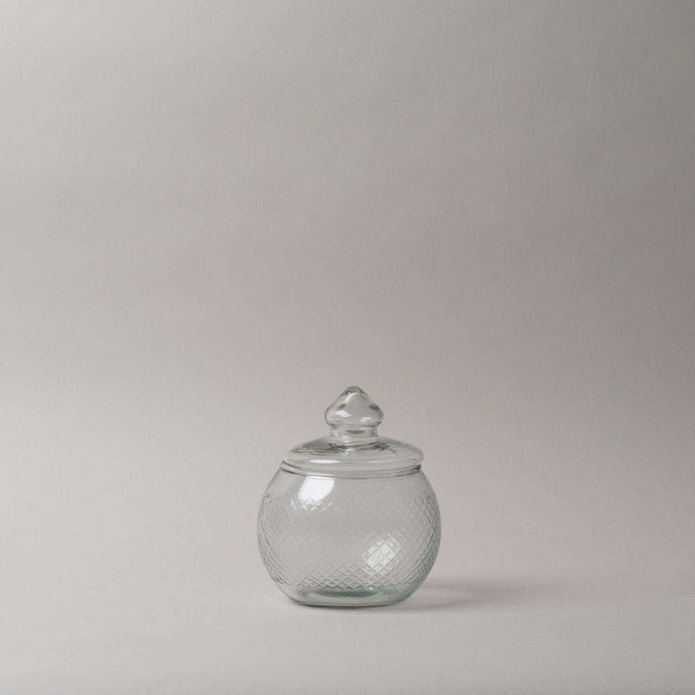 Hand Blown Glass Jar with Lid glass jar Creative Co-op (DYA) Short
