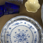 Blue & White Floral Plate Collection dinnerware David Shaw