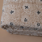 Block Print Clovers Bed Blanket blanket Indaba