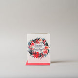 Floral Wreath Holiday Card CHRISTMAS 2025 Inkwell Cards (Faire)