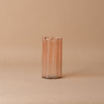 Petal Edge Drinking Glass glass cup Rosha Living Inc (Faire) Pink