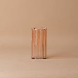 Petal Edge Drinking Glass glass cup Rosha Living Inc (Faire) Pink