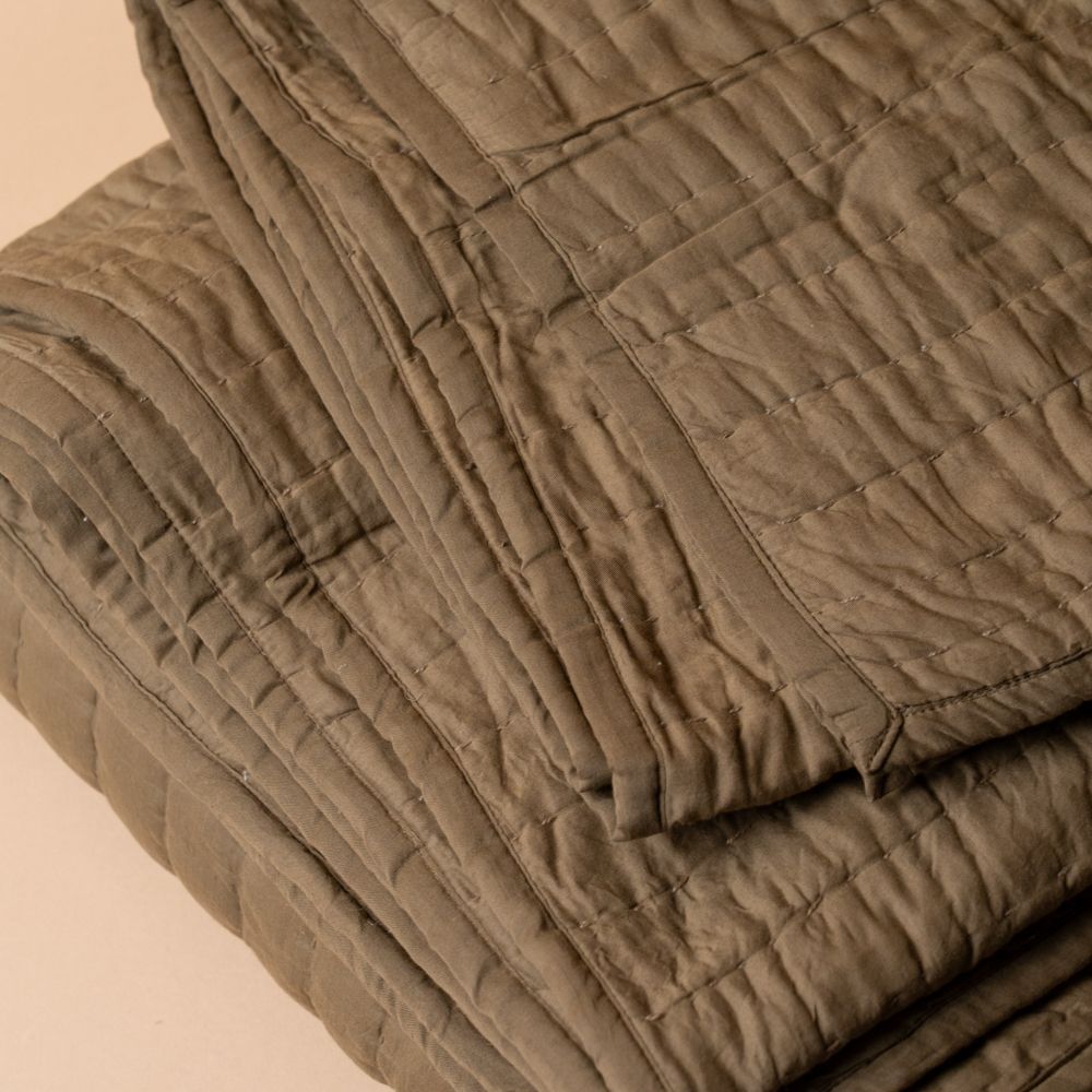 Carob Kantha Comforter blanket Indaba